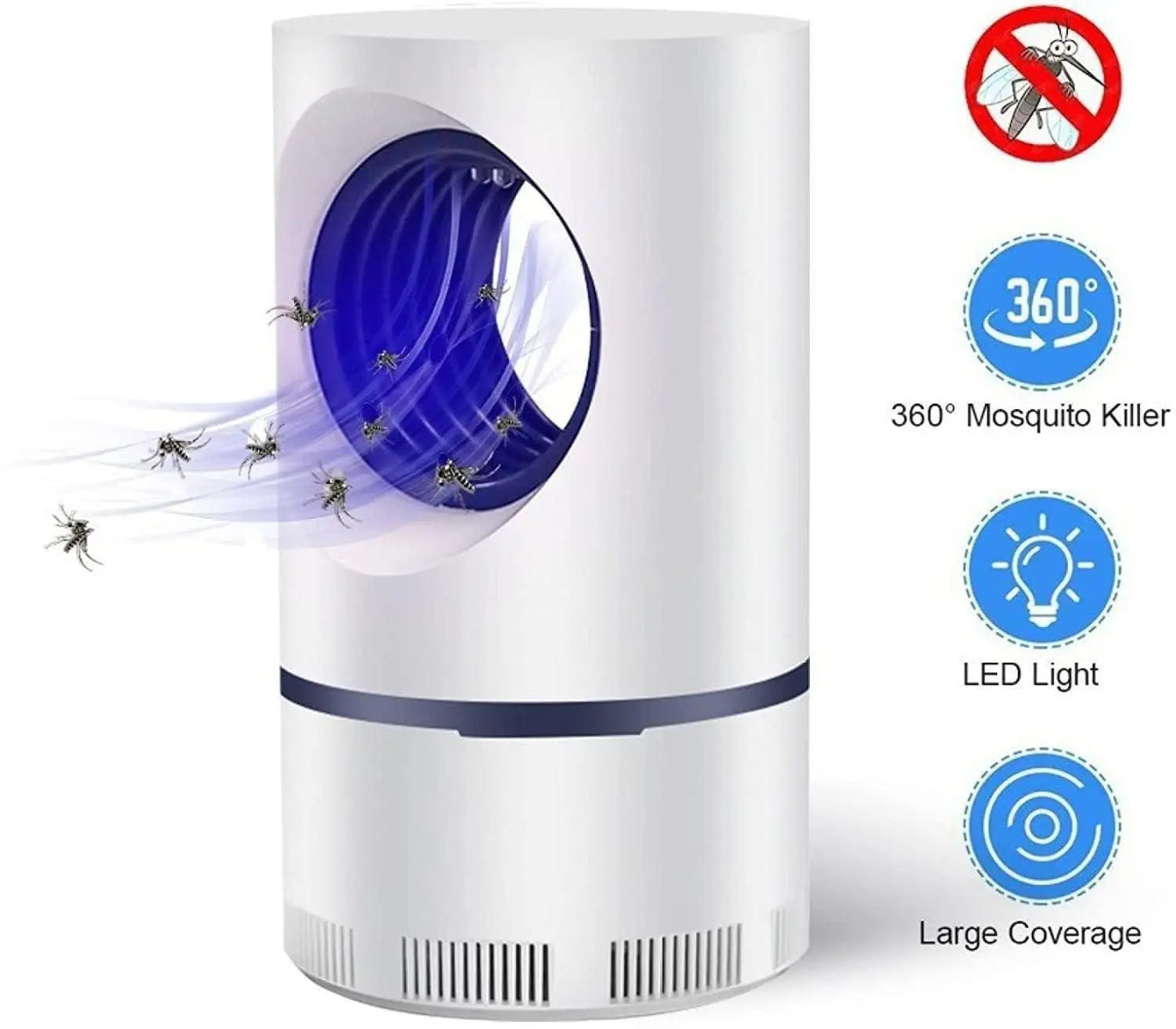 USB Electric Mosquito Killer Lamp-Silent Indoor Insect Trap with UV Light & Suction Fan – Safe, Non-Toxic Bug Zapper for Home & Bedroom