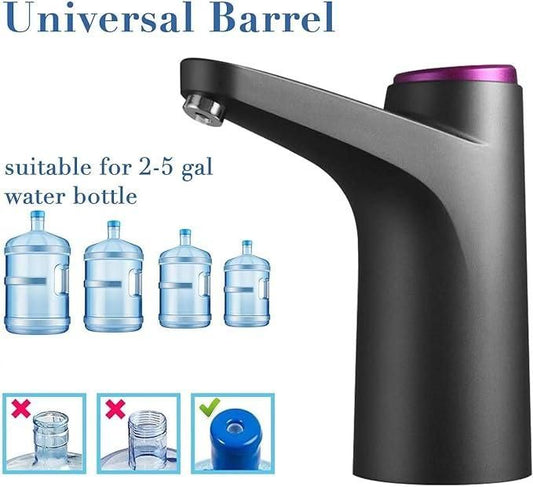 Smart Electric Water Dispenser Pump – USB Rechargeable, One-Touch Automatic for 3,4,5 Gallon Bottles