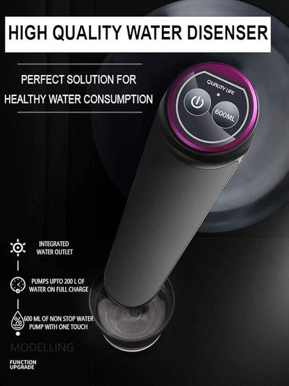 Smart Electric Water Dispenser Pump – USB Rechargeable, One-Touch Automatic for 3,4,5 Gallon Bottles