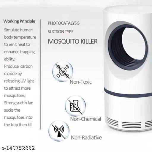 USB Electric Mosquito Killer Lamp-Silent Indoor Insect Trap with UV Light & Suction Fan – Safe, Non-Toxic Bug Zapper for Home & Bedroom